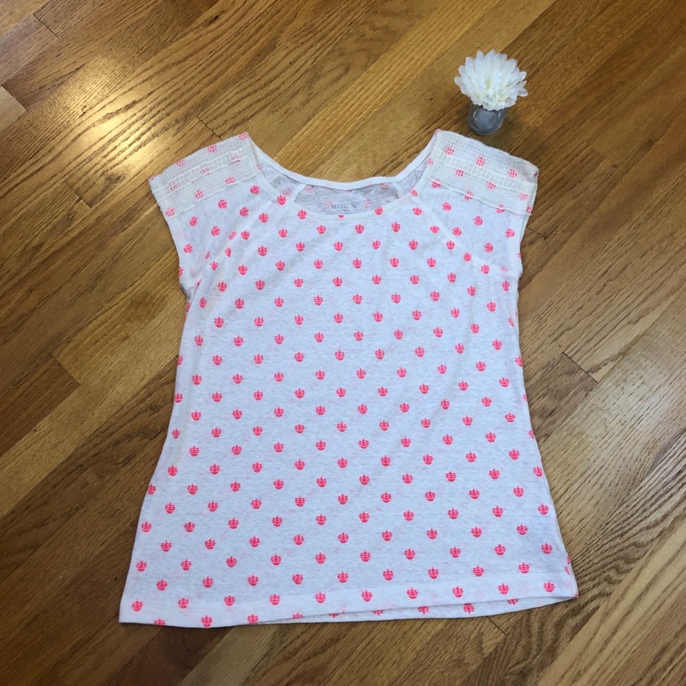 Hot Pink Patterned Merona Tee - Picture 2 of 5